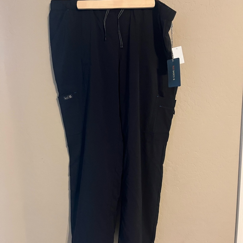 Koi Women’s Black Cargo Scrub Pants